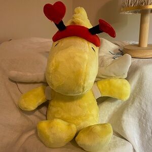 Woodstock Yellow Plush with Red Heart Antennae